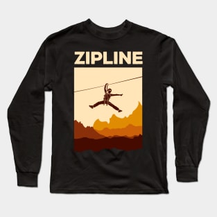 Zipline Adventure Ziplining Ziplines Gift Long Sleeve T-Shirt